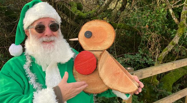 Santa visits the Robin trail at Seaton Wetlands