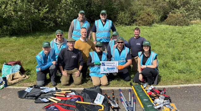 General Manager's from Haven Holiday Park, Cllr Richard Jefferies and Rangers from EDDC's Countryside Team